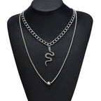 Fashion Chain Link Choker Heart Lock Cross Necklace Pendant For Women Men Silver Color Goth Jewelry Party Punk Long Necklaces