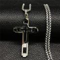 Cross Steel Pendant Hollow Religion