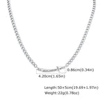 Zulfiqar Sword Pendant Necklace for Men, Stainless Steel Imam Ali Sword Necklace Bracelet, Islamic Religious Faith