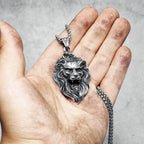 Wild Lion King Pendant Necklace — Stainless Steel