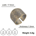 My Shape Vintage Solomon Rings Seal of The 7 Archangels Rings for Men Bronze Copper Ring Viking Rune Finger Ring Amulet Jewelry