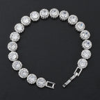 Iced Out Zirconia Bracelet — Silver