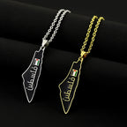 Palestine Map Pendant Necklace