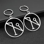Angel Wings Occult Sigil Silver Earrings Archangel