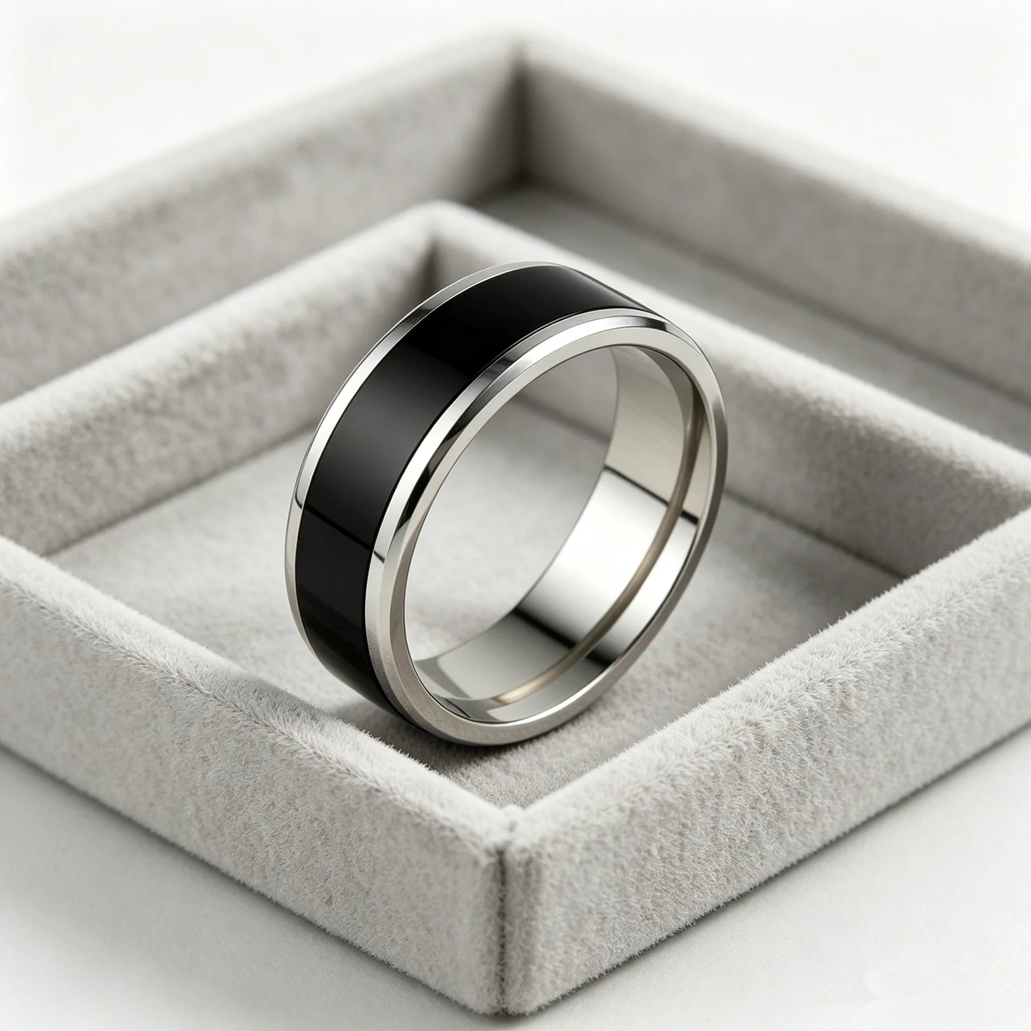 10MM Wide Trendy Stainless Steel Ring For Woman And Man Valentine's Day gift