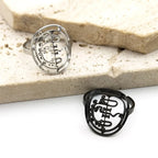Baphomet Steel Ring Sigeal Sigil Lucifer Satan