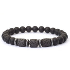 Noter New Novel Men Bracelet Natural Tiger Eyes Volcanic Rock Beaded Braclet Gift For Him Hematite Healing Braslet Pulsera Homme