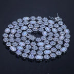Tennis Chain Necklace Stainless Steel Opal Diamond