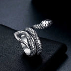 Vintage Coiled Snake Wrap Ring — Stainless Steel