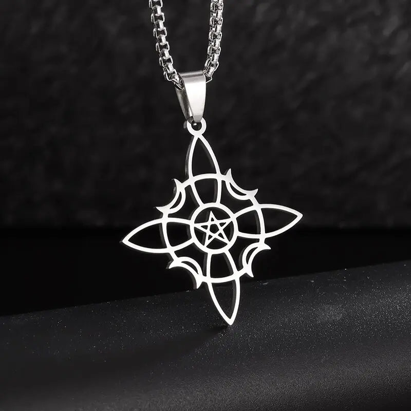 Celtic Witch Knot Pendant Necklace — Stainless Steel