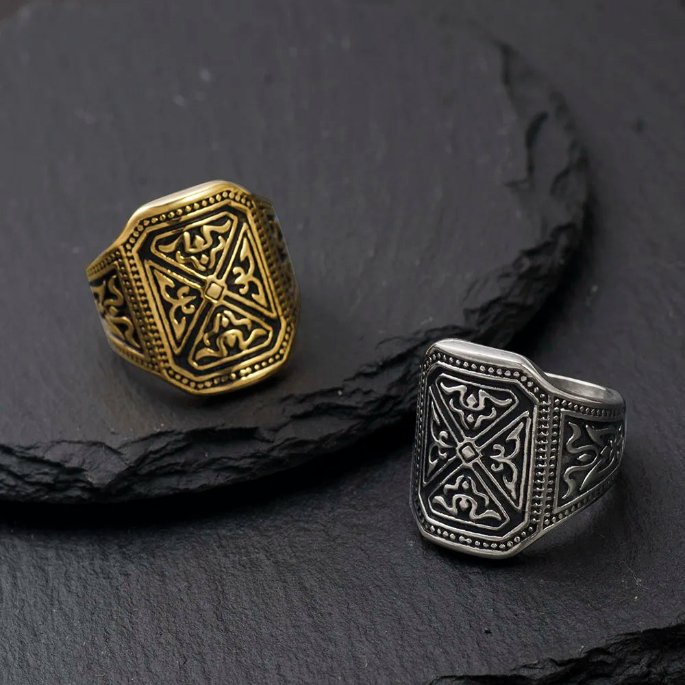Dark Halloween Biker Ring — Stainless Steel Band