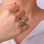Minimalist Atlantis Amulet Ring — Stainless Steel