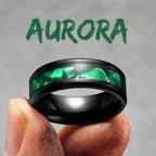 Black Aurora Ring Stainless Steel