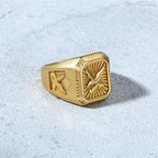 Eagle Signet Ring — Gold Stainless Steel