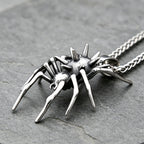 3D Vintage Spider Pendant Necklace for Men — Stainless Steel