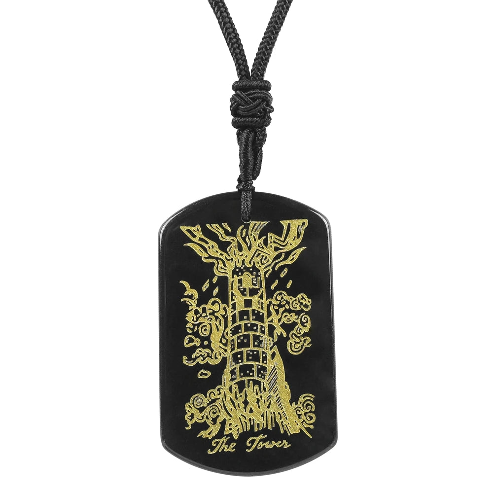 Tarot Black Pendant Necklace
