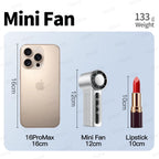 VUUV 2000mAh Portable Fan Rechargeable 5 Speed Mini Air Conditioner Small Fan Air Cooler with LED Digital Display