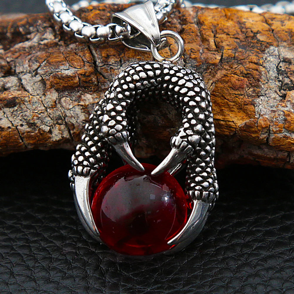 Dragon Claw Stainless Steel Pendant Necklace