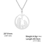 Angel Star Prayer Talisman Pendant Necklace — Stainless Steel
