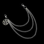 Gothic Pentagram Biker Jean Pants Chain Keychain