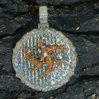Iced Out Pendant Necklace Colorful Zircon Disc