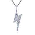 Iced Out Lightning Pendant — 925 Silver