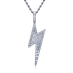 Iced Out Lightning Pendant — 925 Silver