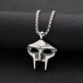 Vintage Creative MF DOOM Mask Pendant for Men Hip Hop 316L Stainless Steel Skull Mask Necklace Party Jewelry Gift