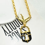 1PC Metal Alloy Pigeon Lock Pendant Necklace For Women Jewelry Fashion Sweater Chain Necklace Accessories