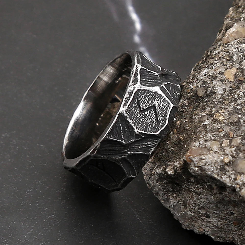 Nordic Viking Rune Ring — Stainless Steel
