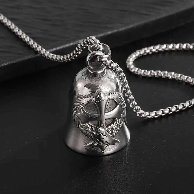 Cross Moto Bell Steel Pendant European American