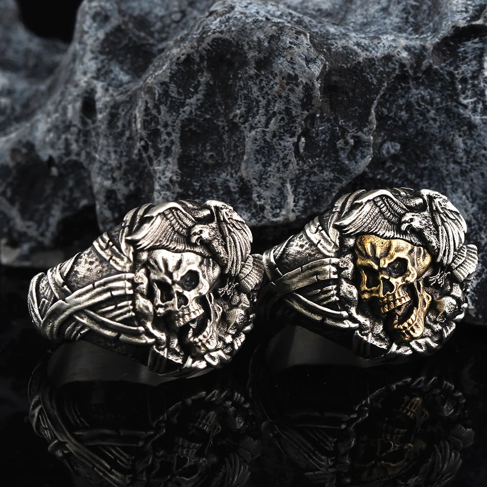 Gothic Skull Ring — 925 Silver