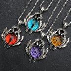 Stainless Steel Evil Eye Skull Pendant Necklace