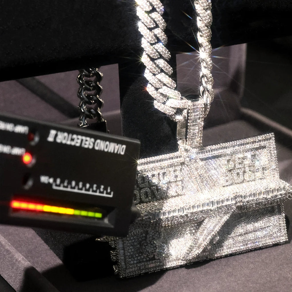 Iced Out Airplane Pendant Necklace — Micro Pave