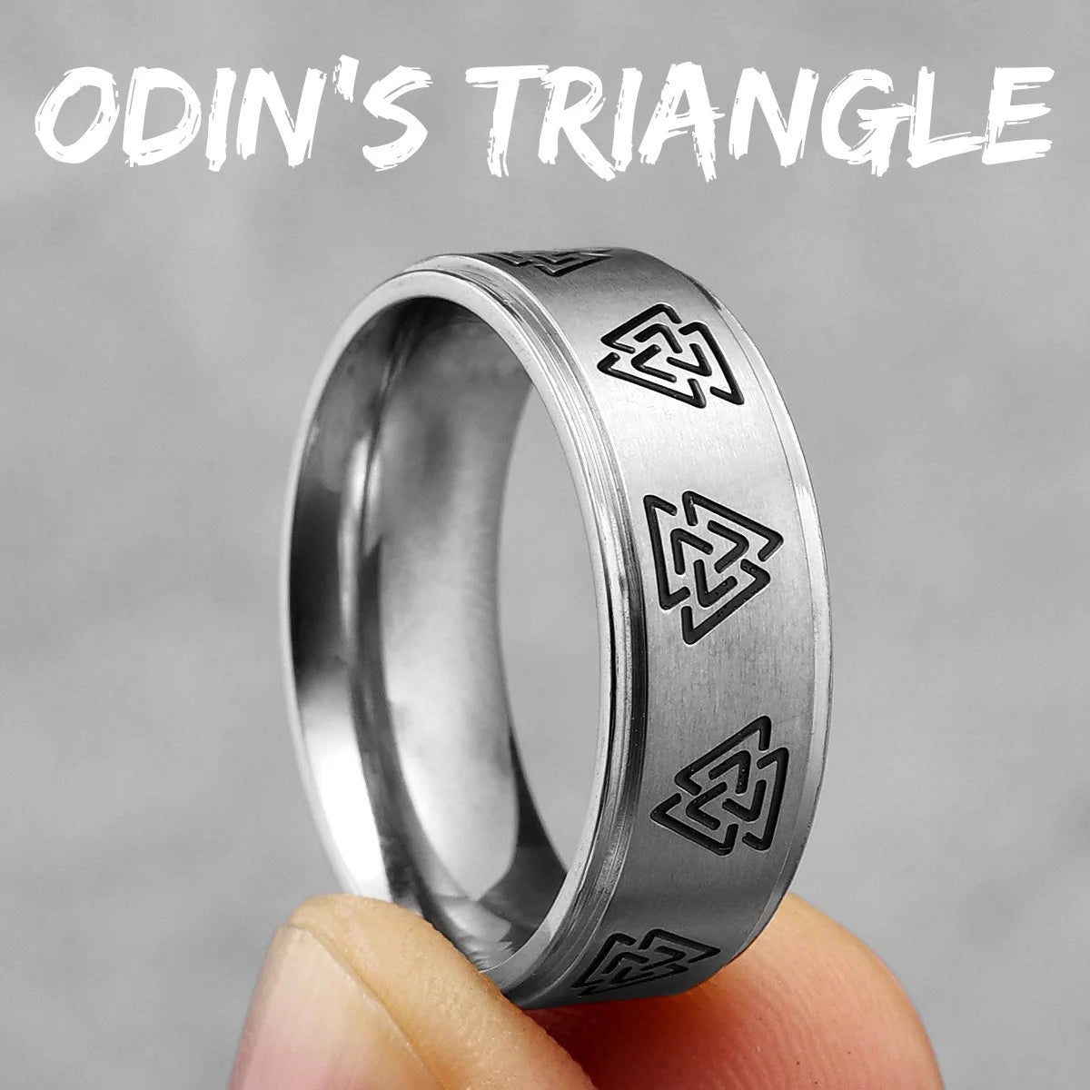 Vintage Nordic Viking Runes Celtic Knot Series Stainless Steel Womens Mens Rings Punk Biker Jewelry Creativity Gift