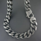 N396 Retro Necklace Freemasonry Masonic Mason Chain Heavy Mens 316L Stainless Steel