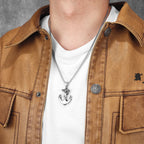 Pirate Anchor Pendant Necklace — Stainless Steel