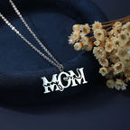 Mama Letter Pendant Necklace — Minimal