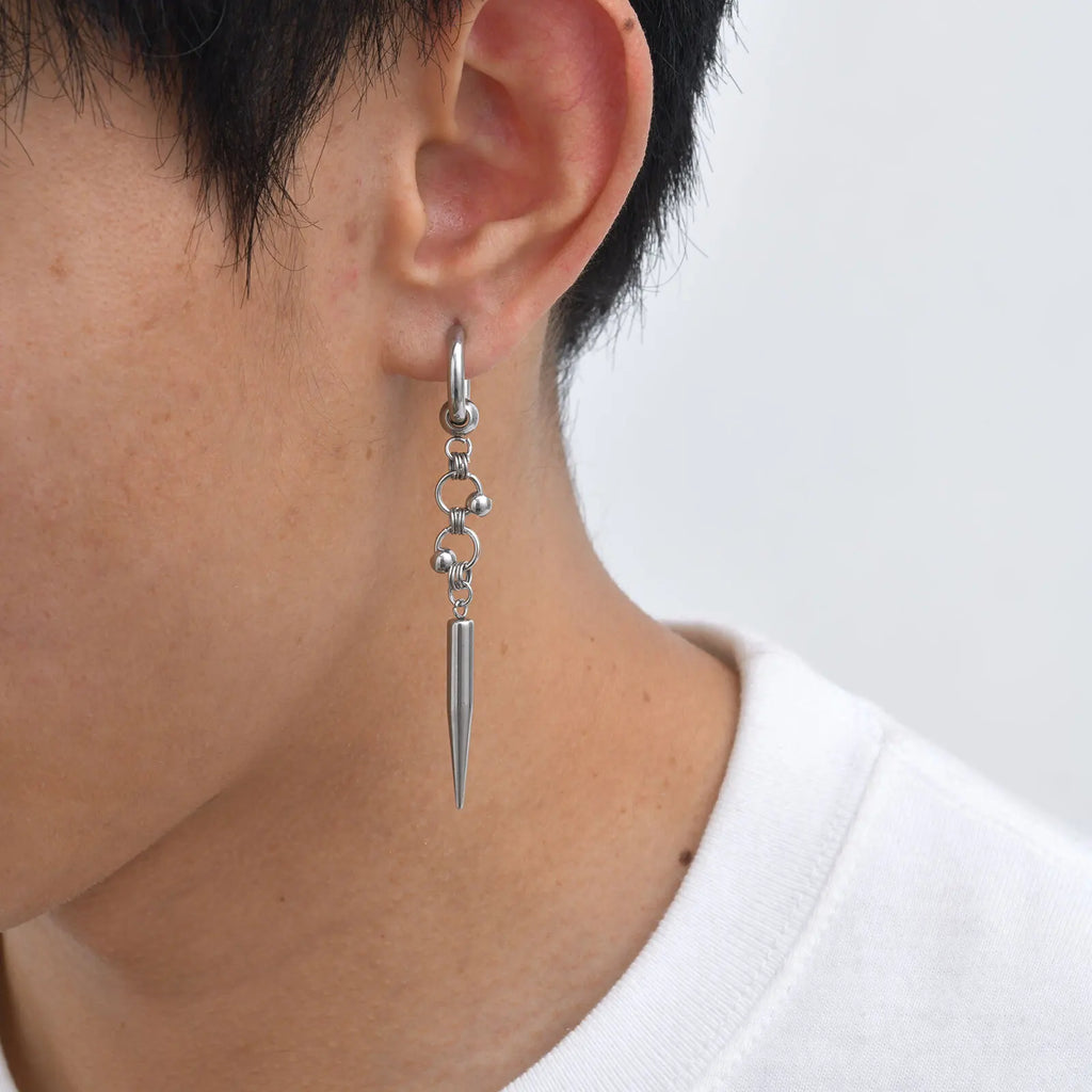 Cross Hoop Earrings — Stainless Steel