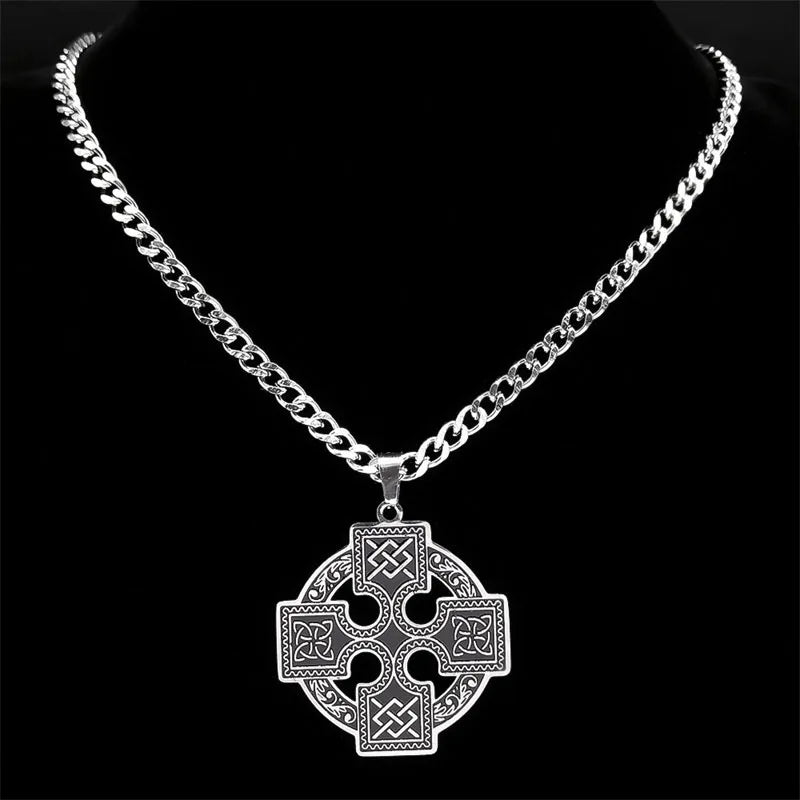 Gothic Celtic Cross Pendant — Stainless