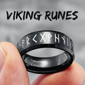 Luxury Tungsten Carbide Men Rings Viking Characters Ring The North Man Punk Rock for Rider Biker Male Boyfriend Jewelry Gift