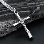 Fashion 316L Stainless Steel Christian Cross Necklace For Men Women Hip Hop Cool Religious Charm Pendant Punk Jewelry