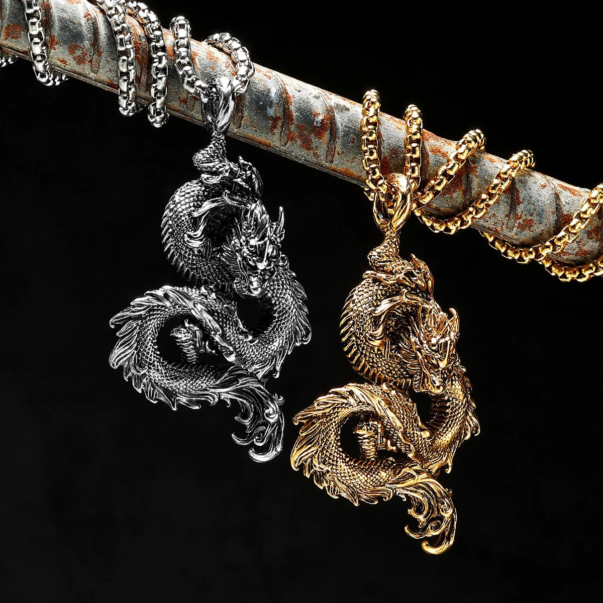 Dragon Stainless Steel Pendant Necklace