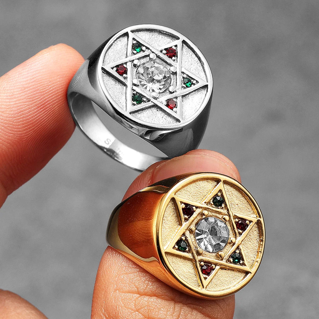 Star of David Ring — Stainless Steel
