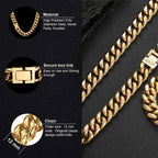 Stainless Steel Cuban Chain Necklace Miami