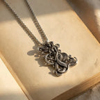 Silver Mermaid Pendant Necklace Stainless Steel