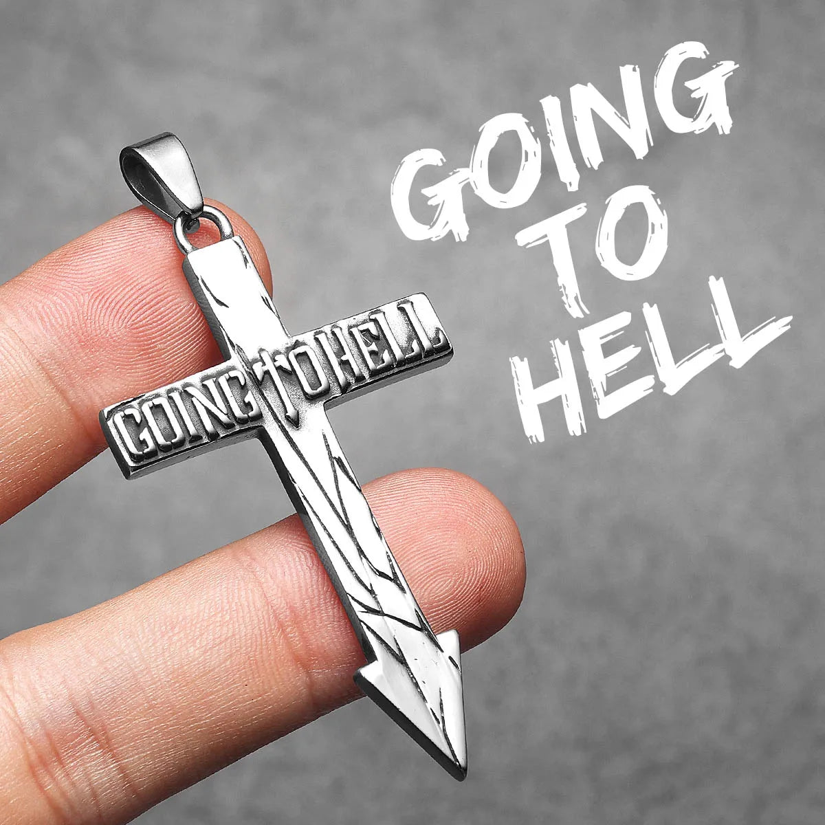 Cross Pendant Necklace Stainless Steel