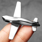 Airplane Pendant Necklace — Stainless Steel