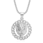 Iced Out Lion Gold Pendant Necklace