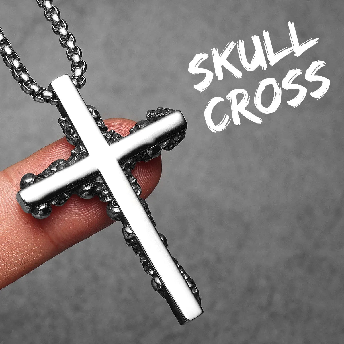 Skull Cross Men Necklaces Stainless Steel Pendant Chain Women Fashion Jewelry Punk Unique New In Accessories Gifts